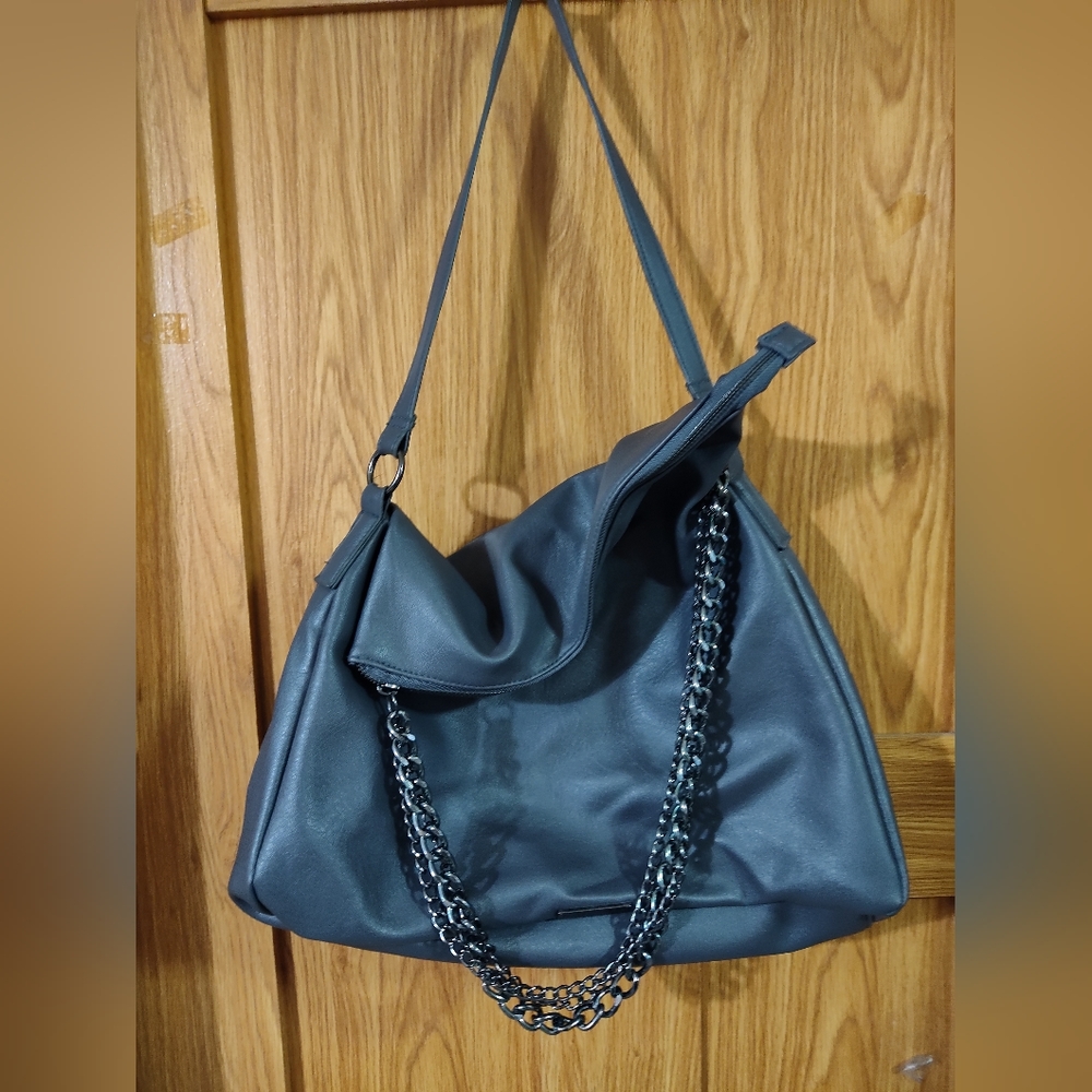 Rampage Gray Chain Shoulder Purse Used Condition